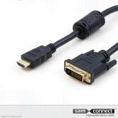 HDMI til DVI-D kabel, 3m, han/han