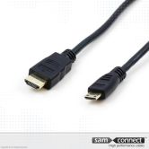 Mini HDMI til HDMI kabel, 5m, han/han