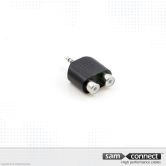2x RCA til 3.5mm mini Jack stik, hun/han