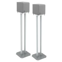 Højttaler gulvstativ, fast 80cm hvid, 2 stk