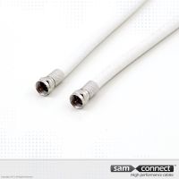 Coax RG 6 kabel, F stik, 10m, han/han