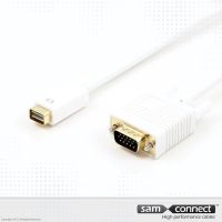 Mini DVI til VGA kabel, 1m, han/han