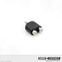 2x RCA til 3.5mm mini Jack stik, hun/han