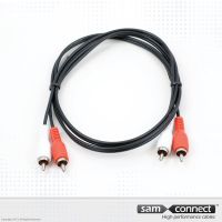 2x RCA til 2x RCA kabel, 3 m, han/han