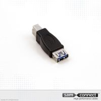 USB A til USB B 3.0 adapterstykke, hun/han