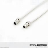 Coax RG 59 kabel, IEC stik, 0.5 m, han/hun